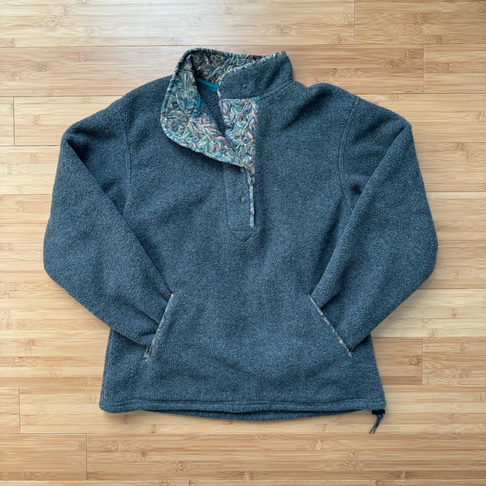 MOVING SALE 🚚 RARE LLBean Vintage Fleece Floral Pullover
